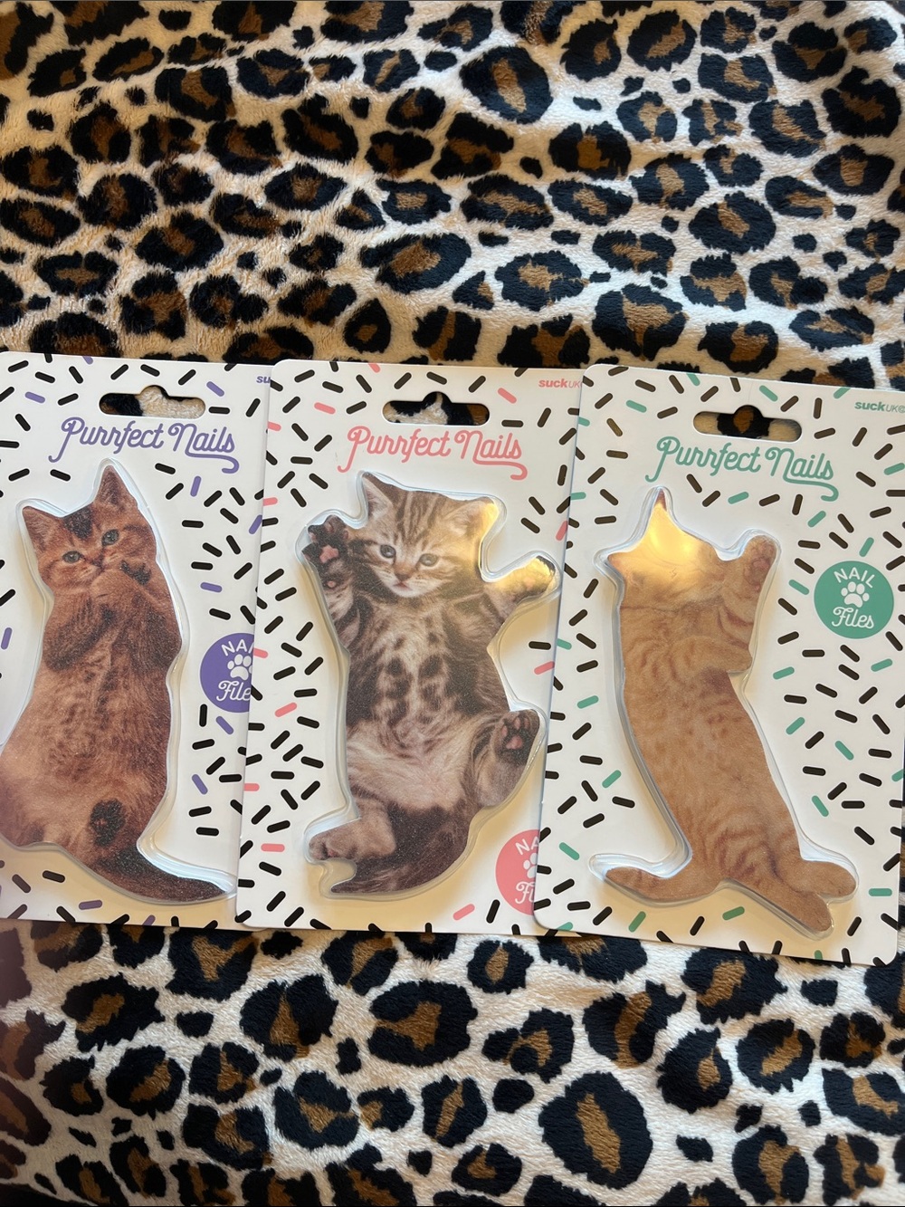 Cat Nail Files Set of 3- Assorted Brown/Orange Kitten Designs